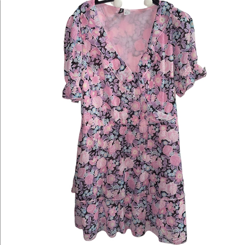 Divided Pink Floral Dress